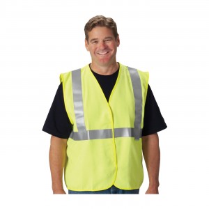 AR/FR Class 2 Solid Vest, 5.5 Cal, FR Tape, H&L Closure, LY Size 2X-Large