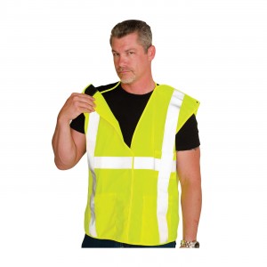  CLASS 2 SOLID 5 POINT BREAKAWAY FR VEST, HOOK AND LOOP CLOSURE, YELLOW  