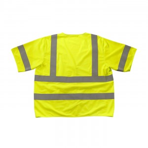  CLASS 3, FR TREATED SOLID VEST, HOOK AND LOOP CLOSURE, LIME YELLOW  
