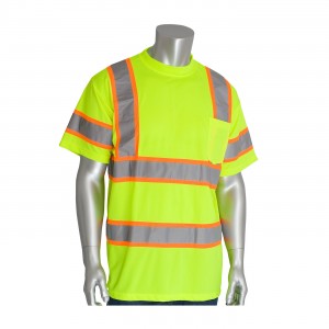Class 3 Short Sleeve T-shirt, Chest Pocket, Two Tone, LY