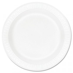 Plate 9" White Foam Dinner Concord 125/BG 4/CS