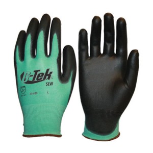 G-Tek, 13G Grn. Nylon Shell, Blk. PU Coating Size Medium