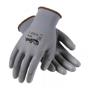 Glove Nylon Gray Urethane Coated Seamless Knit Large 25DZPR/PK