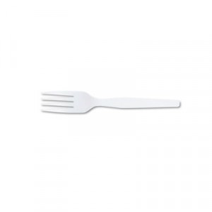 Plastic Tableware, Heavy Mediumweight Fork