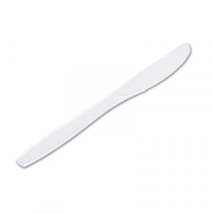 Plastic Tableware, Heavyweight Knives, White 1000/CS