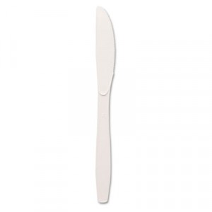 Plastic Tableware, Heavy Mediumweight Knives, White
