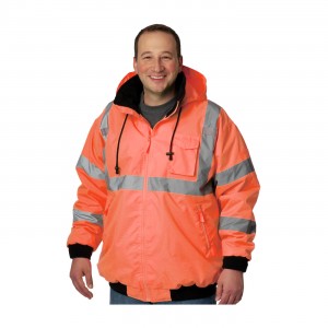 Class 3 Bomber Jacket, Zip-out Fleece Liner, Zipper, 2in. Tape, OR Size 2X-Large