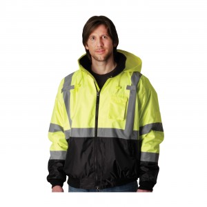 Class 3 Bomber Black Trim, Zip-out Fleece Liner, Zipper, 2in. Tape, LY Size 2X-Large