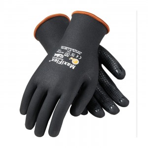 Glove Micro Foam Black Nitrile Coated Full MED 12DZPR/C