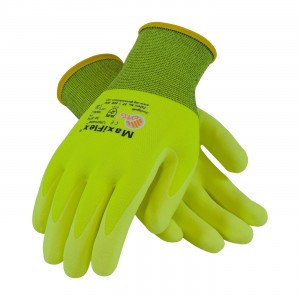 MaxiFlex Ultimate, 15G HV Ylw Nylon Shell, HV Ylw Nitrile MicroFoam Size 2X-Large