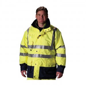 Class 3 Coat 7in1, Insulated Inner Jacket, Zip. Cl. Hd, 2in. Tape, LY Size 2X-Large