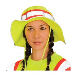 Hi-Vis Ranger Hat, ANSI Fabric and Reflective, Drawstring, LY