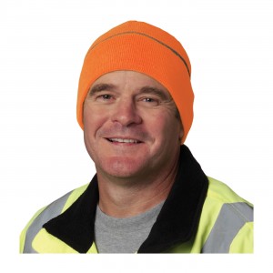 Hi Vis Winter Beannie Cap, Reflective Stripe, OR