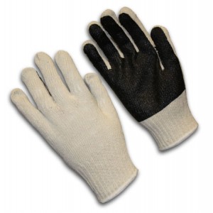 Cotton/Polyester, 7G, Reg Wgt, Blk. PVC Palm Coating Size Large