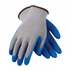 Glove Cotton/Poly Latex Coated Blue Economy Large 6DZPR/CS