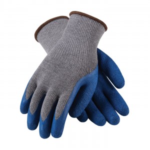 Glove Cotton/Poly Latex Coated Blue Large 6DZPR/CS