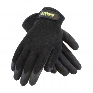 Glove Latex Black Crinkle Grip LRG 6DZPR/CS