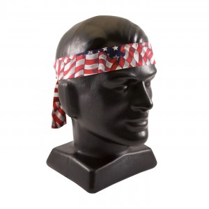 Cooling Bandana, Absorbent Cooling Crystals, Poly/Cotton, Patriot
