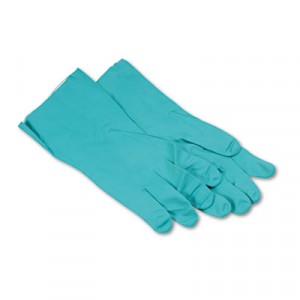 Glove Nitrile Flock Lined 13" 15-18mil Green XLarge 12/DZPR