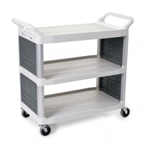Xtra Utility Cart, 300-lb Cap., 2 Shelves, 20w x 40 5/8d x 37 4/5h, Off-White