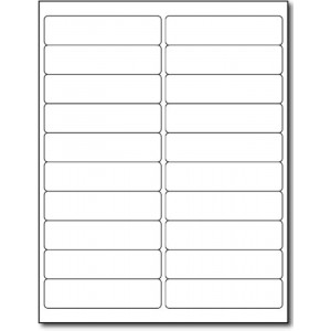 Label 4x1 Laser Matte White Removable Adhesive 20/Sheet 250/Clamshell 4/CS