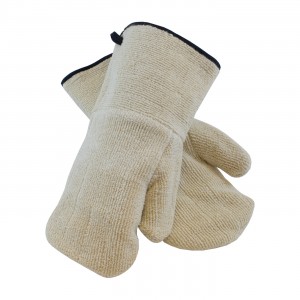 Terry Cloth Baker's Mitt, 32 oz, Double Insulated, Loop-Out, 13 Inch