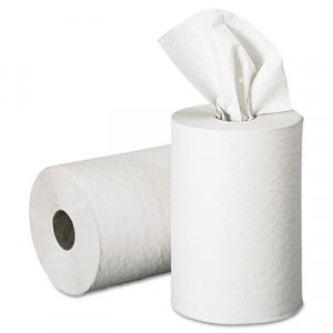 Nonperforated Paper Towel Rolls, 7-7/8x350', White