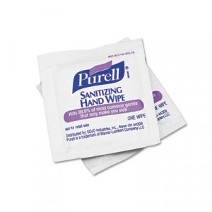 Premoistened Sanitizing Hand Wipes, 5x7, 100/Box