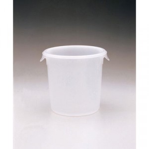 Round Storage Containers, 4qt, 8 1/2dia x 7 3/4h, White
