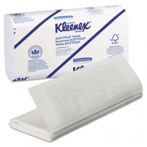 KLEENEX SCOTTFOLD Paper Towels, 9 2/5x12 2/5, White