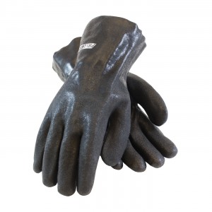 ProCoat, Supported PVC, Interlock Lined, Blk., Sandy Finish, 10 Inch