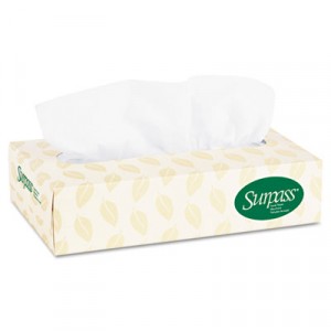 SURPASS 100% Recycled Fiber Facial Tissue, 2-Ply