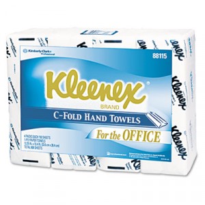 KLEENEX C-Fold Paper Towels, 10 1/8x13 3/20, White