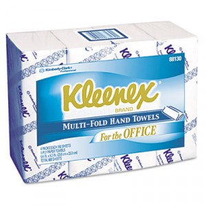 KLEENEX Multifold Paper Towels, 9 1/5x9 2/5, White