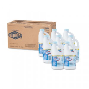 Concentrated Germicidal Bleach, Regular, 64oz Bottle, 8/Carton