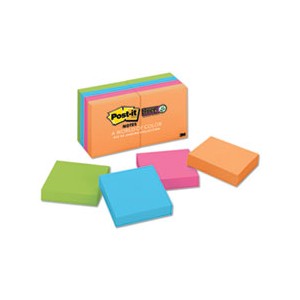 Post it Note Green/Blue/Pink/Orange Assortment 2x2 90/SHT 8/PKG