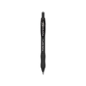 Pen Roller Ball Retractable Gel Black Fine 12/BX