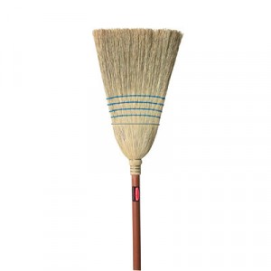 Warehouse Corn-Fill Broom, 38-in Handle, Blue