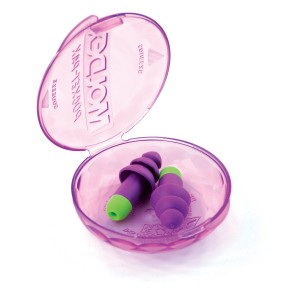   Rockets Reusable Earplugs, Cordless, 27NRR, Purple/Bright Green