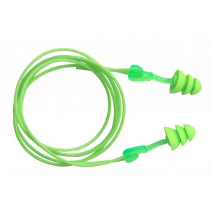 Earplugs Reusable Washable "GLIDE" Green W/Cord 50/BX 4/CS