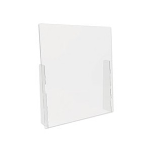 Sheild Counter Top Barrier Full Shield 31.85x6x36 Acrylic Clear 2/CS