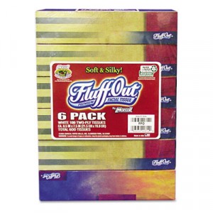 Recycled Facial Tissue, 2 Ply, White