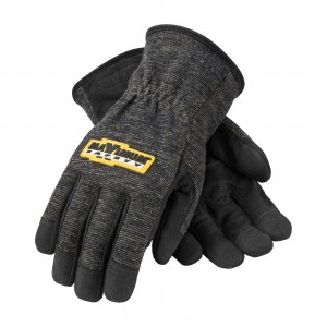 FR Treated Synthetic Leather Glove, Kevlar Lined, Reinforced Palm Size Large