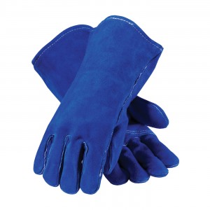 Glove Welders Shoulder Grade Cotton Lining Blue Bison LRG 5dzpr/CS
