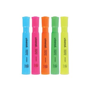 Highlighter Chisel Tip Fluorescent Colors Assorted 5/PKG