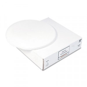 Standard 12" Diameter Polishing Floor Pads, White