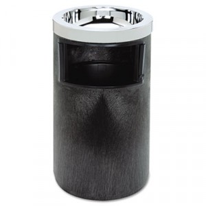 Smoking Urn w/Ashtray and Metal Liner, 19.5H x 12.5 Diameter, Black