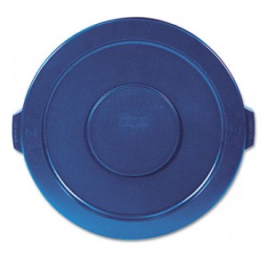 Round Lid for Brute 32 gal Waste Containers, 22 1/4" Diameter, Blue