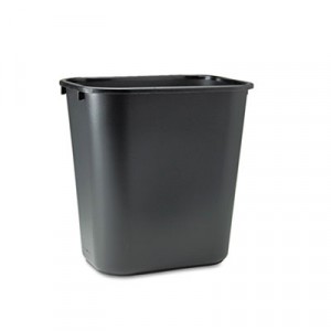 Wastebasket 15"Depth Rectangular Medium Black