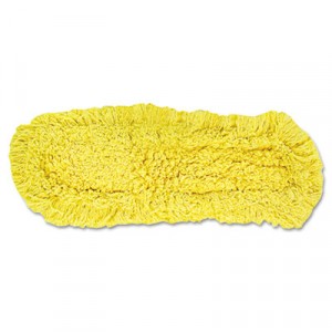 Trapper Commercial Dust Mop, Looped-end Launderable, 5" x 18", Yellow